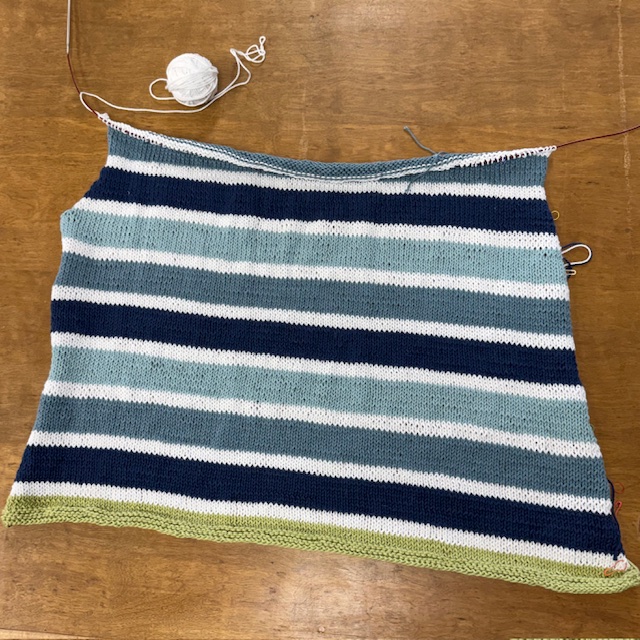 Astrid by Quail Studio knit with Mode at Rowan Cotton DK at The Loopy Ewe