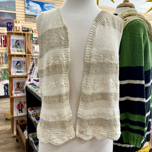  Bram-Top by Ellen Ferderer knit using Feza Alp Natural at The Loopy Ewe