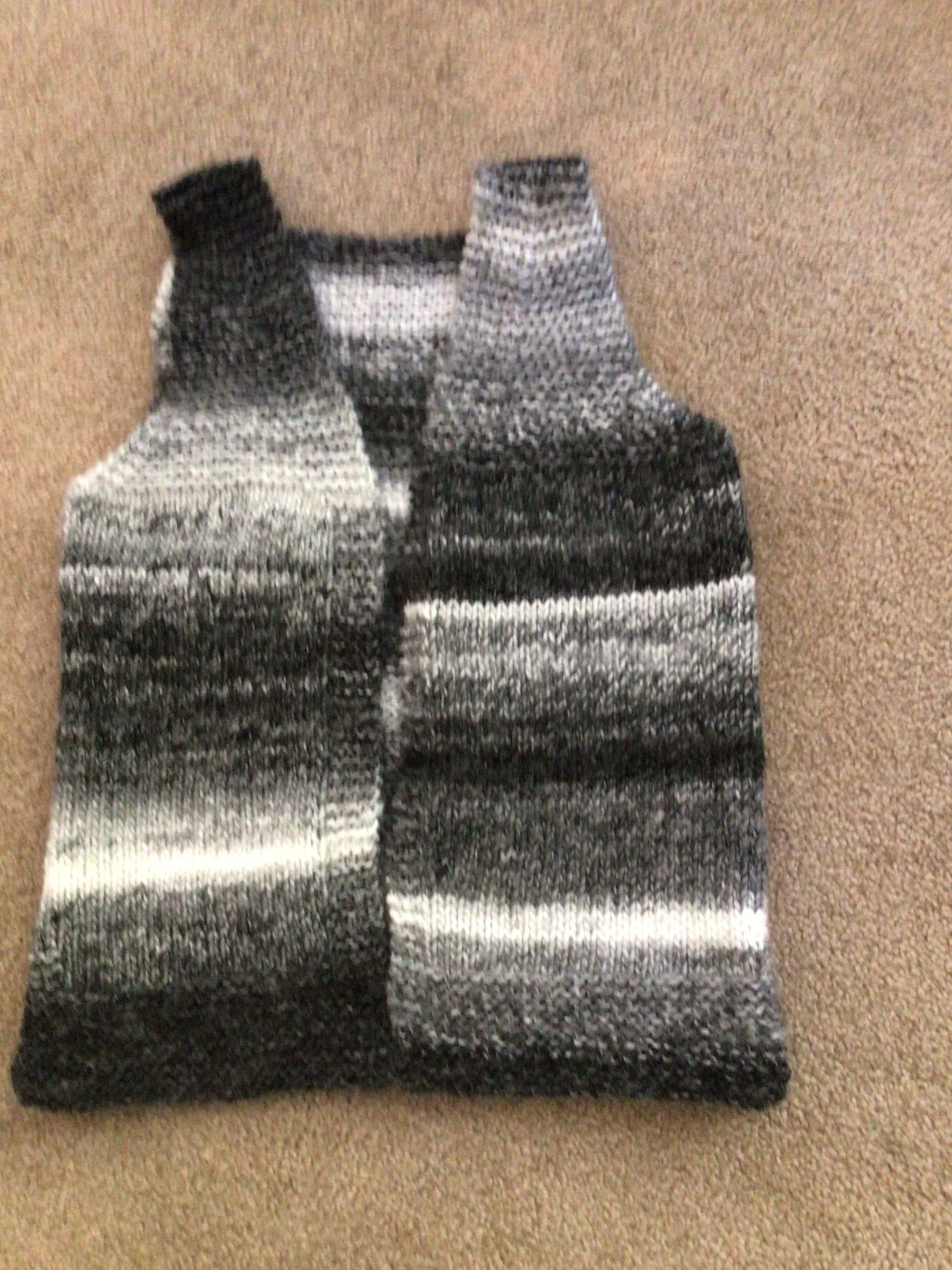 Denim Vest knit by Pat using Sirdar Jewelspun Chunky with Wool at The Loopy Ewe