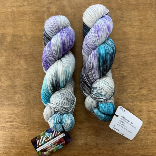Julie Spins Plush MCN in color Flutter at The Loopy Ewe