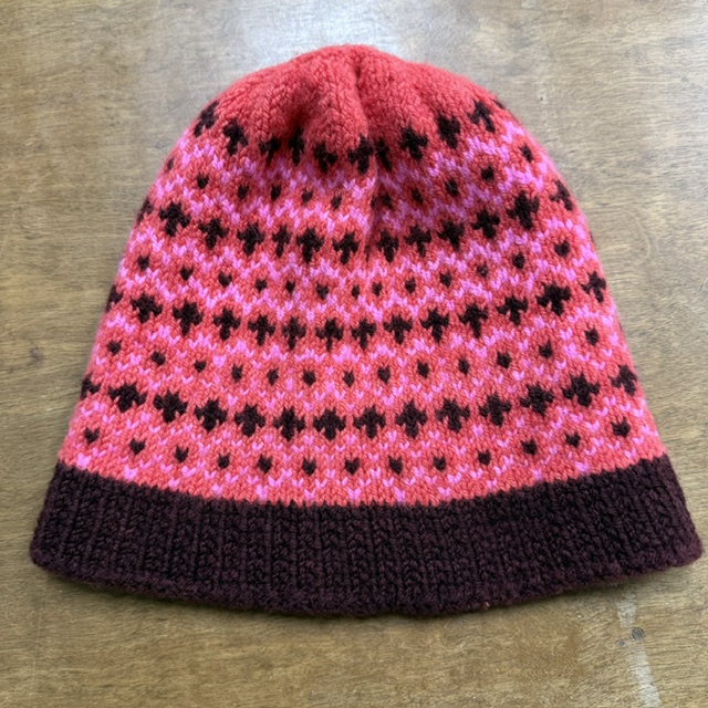 Barbara's Beautiful Woodhaven Hat by knit using The Plucky Knitter Primo DK at The Loopy Ewe