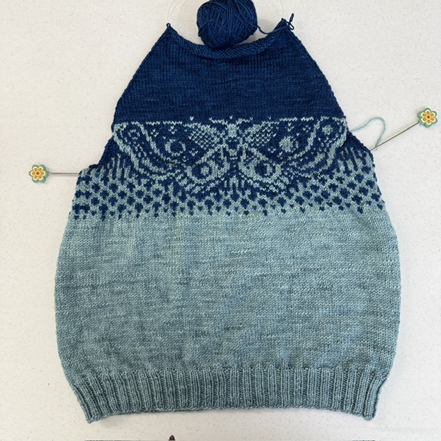 Moon Moth by Natalie Meredith knit using The Uncommon Thread Merino DK at The Loopy Ewe