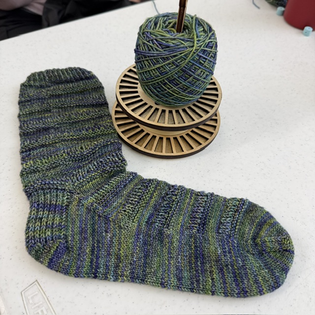 Eleanor's Pretty Socks made with Malabrigo Sock at The Loopy Ewe