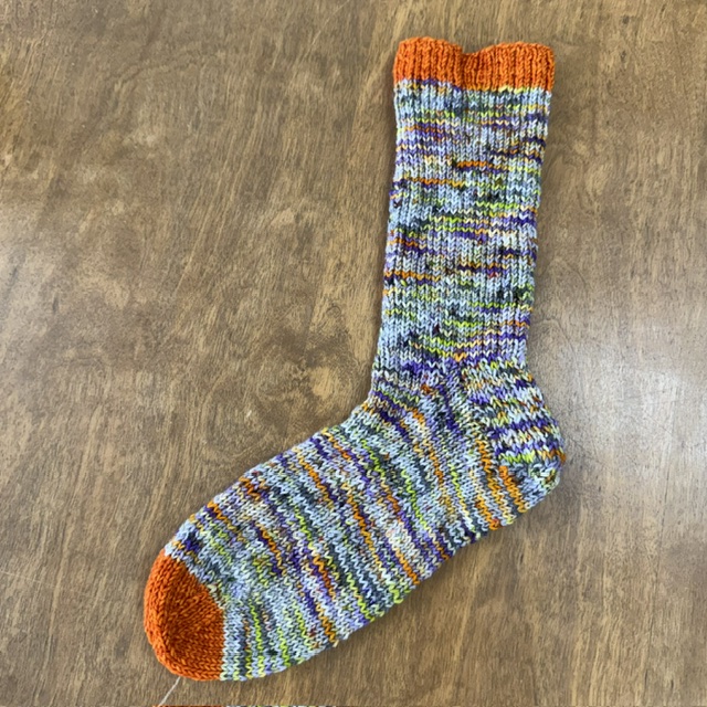 I Heart Harvest Socks by Shelley Stone knit using Little Squirrel Yarn Sock Sets at The Loopy Ewe